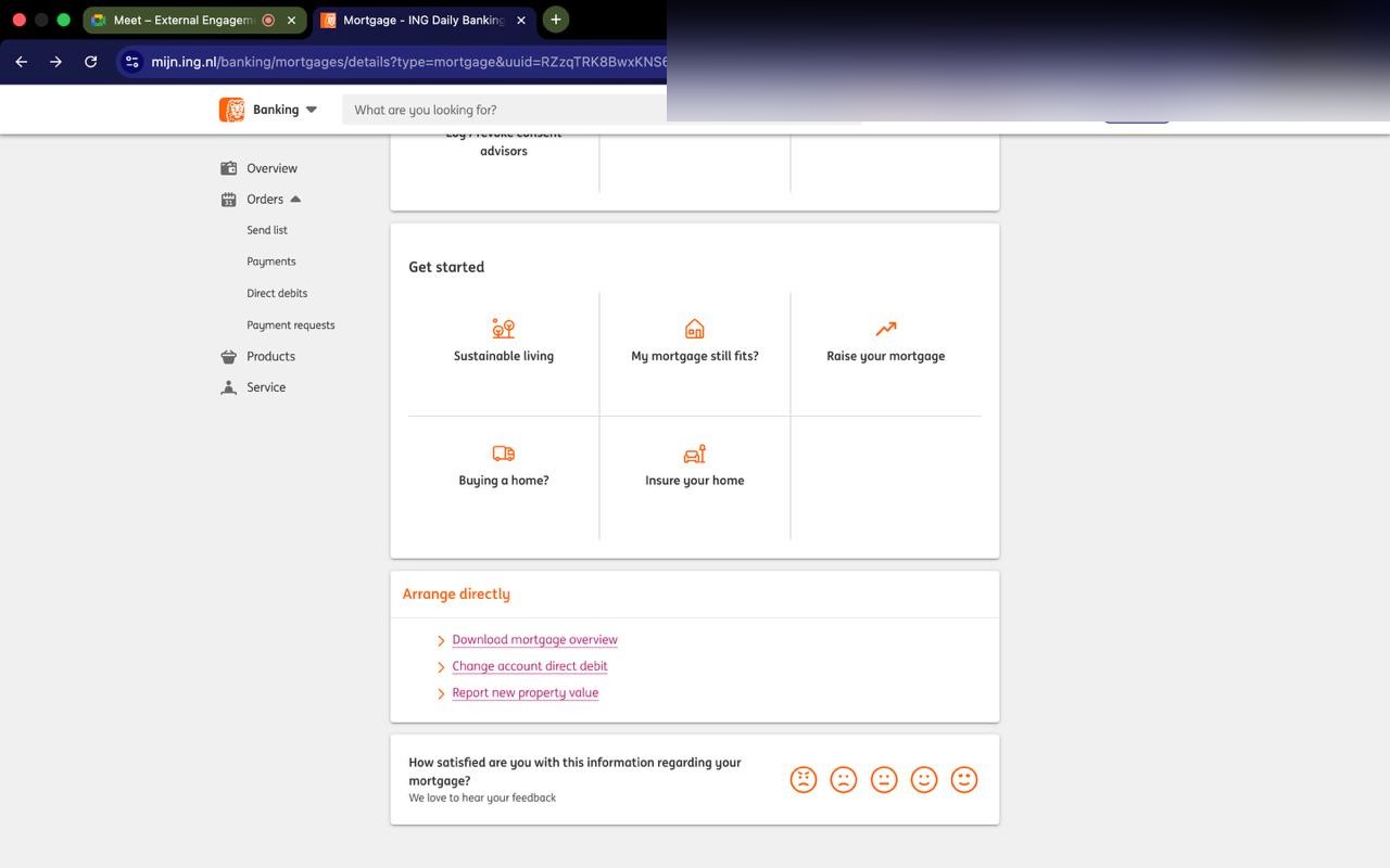 ING Mijn Hypotheek - Report new property value